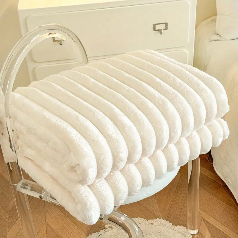 Comfy® Cobija Piel de Durazno Acanalada Importada 🇺🇸