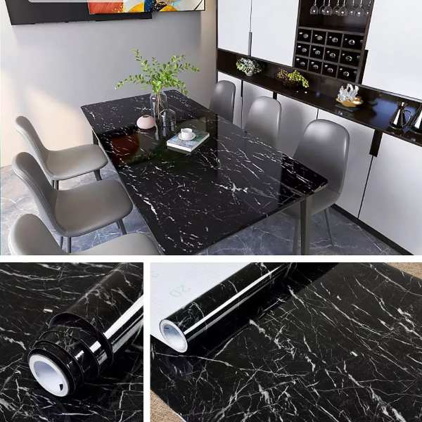 ⚫Vinilo Decorativo Mármol Adhesivo Rollo 3 Metros ✨