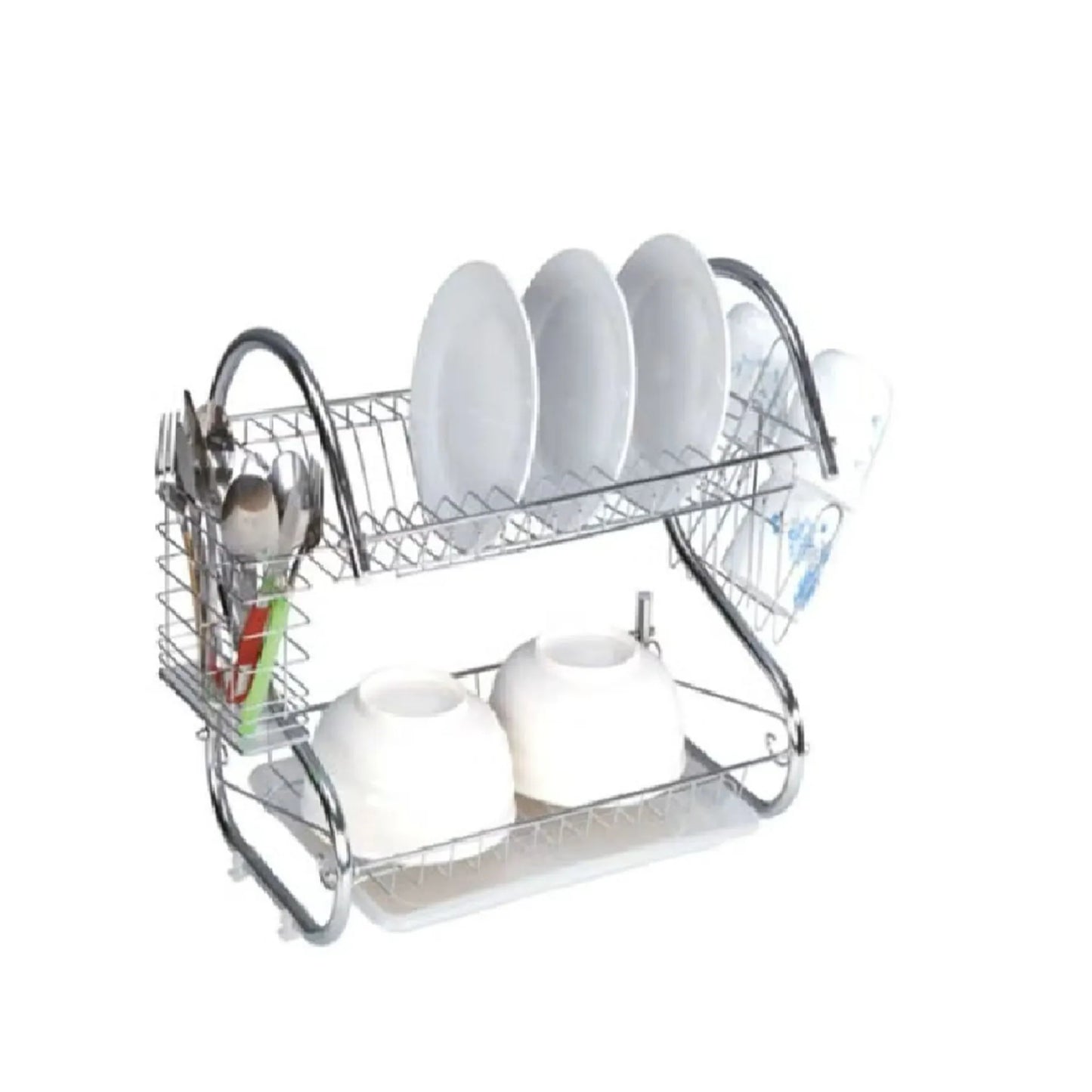 DryRack™ – Escurridor de Platos 2 Niveles en Acero Inoxidable ✨