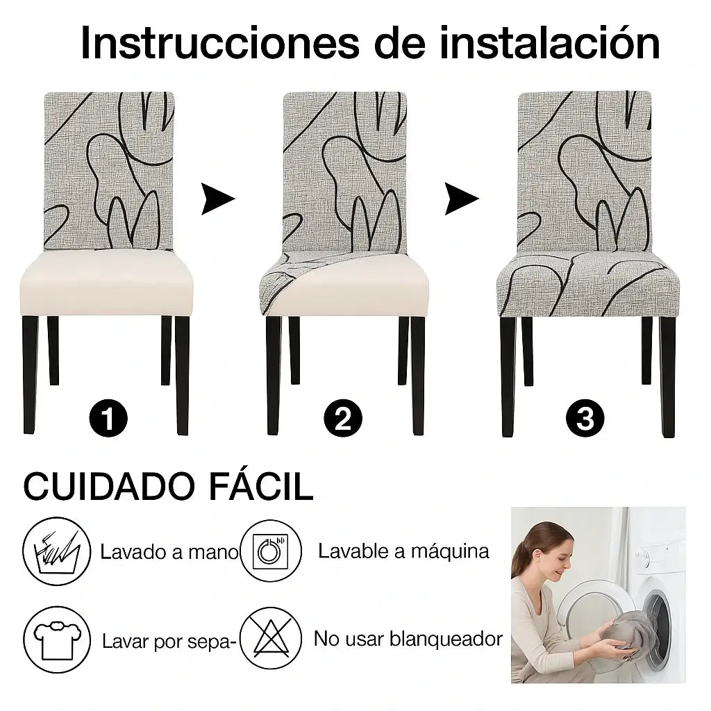 Fundas Elásticas para renovar tus sillas – Importado 🇺🇸