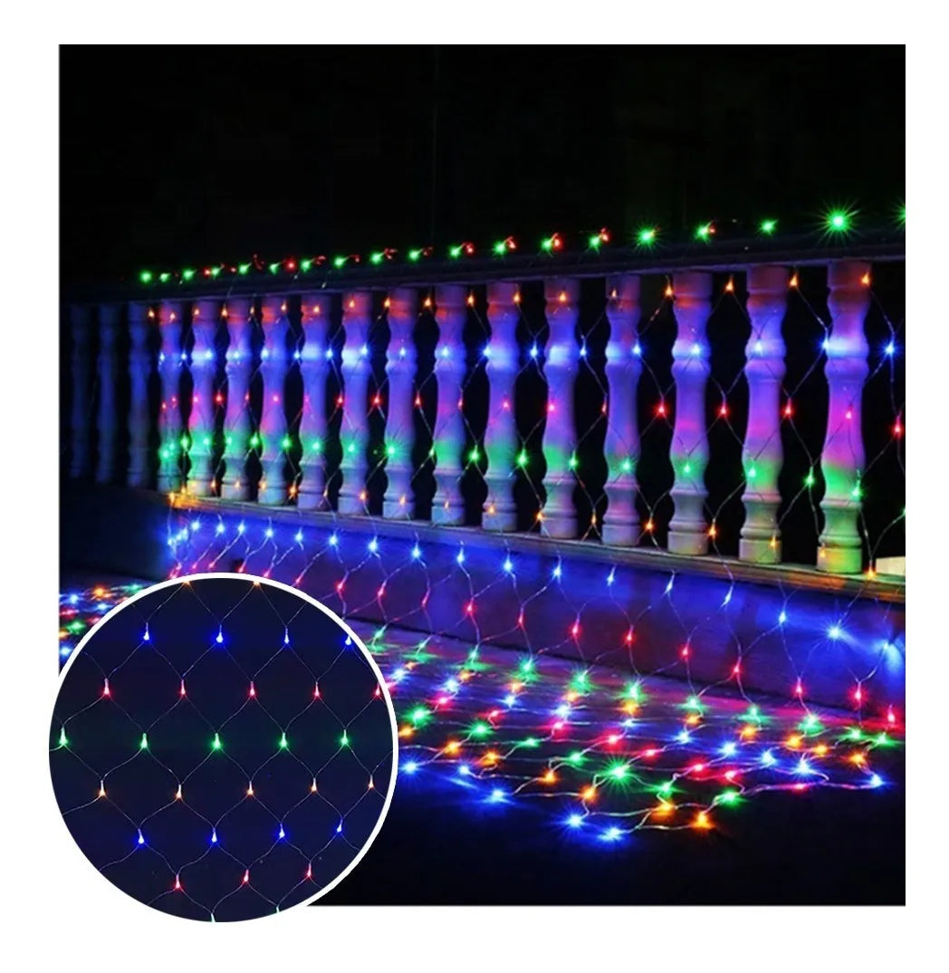 ✨ Malla LED Decorativa BrightNet® 1.50 m por 1.50 m — 120 Luces