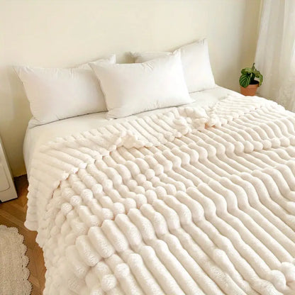 Comfy® Cobija Piel de Durazno Acanalada Importada 🇺🇸
