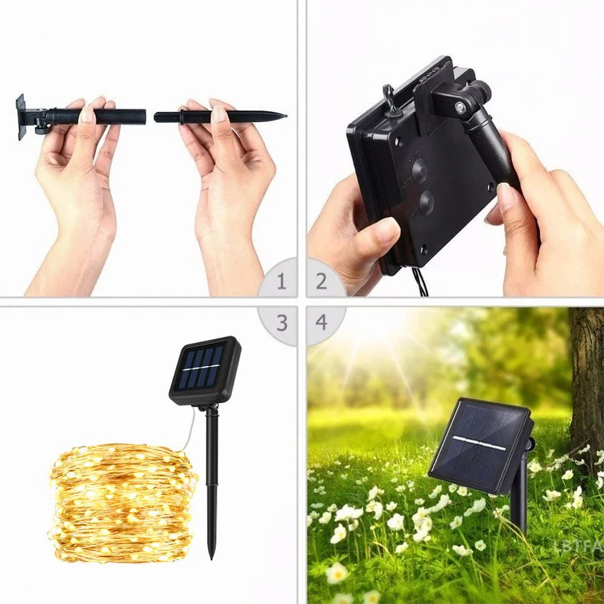 ☀️ Luces Decorativas Solares 10 m – Ilumina con el poder del sol ✨