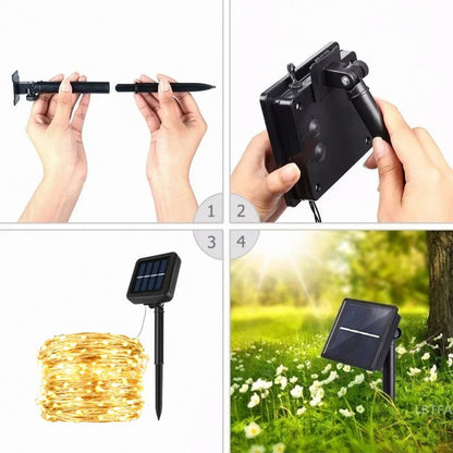 ☀️ Luces Decorativas Solares 10 m – Ilumina con el poder del sol ✨