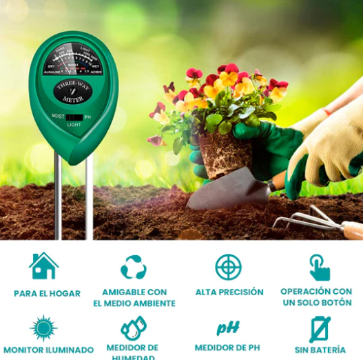 PlantSoil™ Medidor 3 en 1 para Plantas🪴