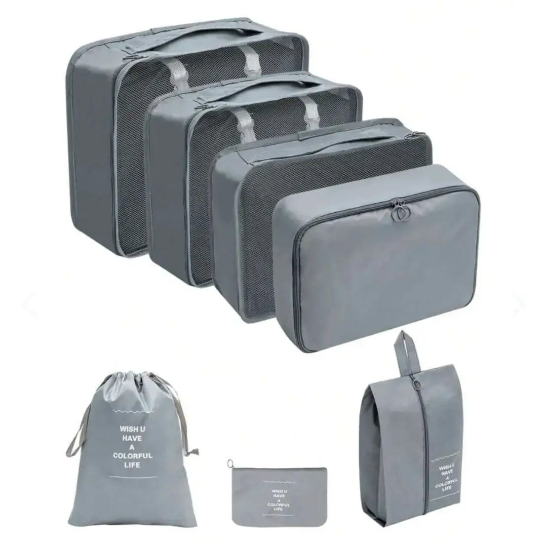 TravelEase™ – Set de Organizadores de Viaje x7 ✈️🧳 - Importados 🇺🇸