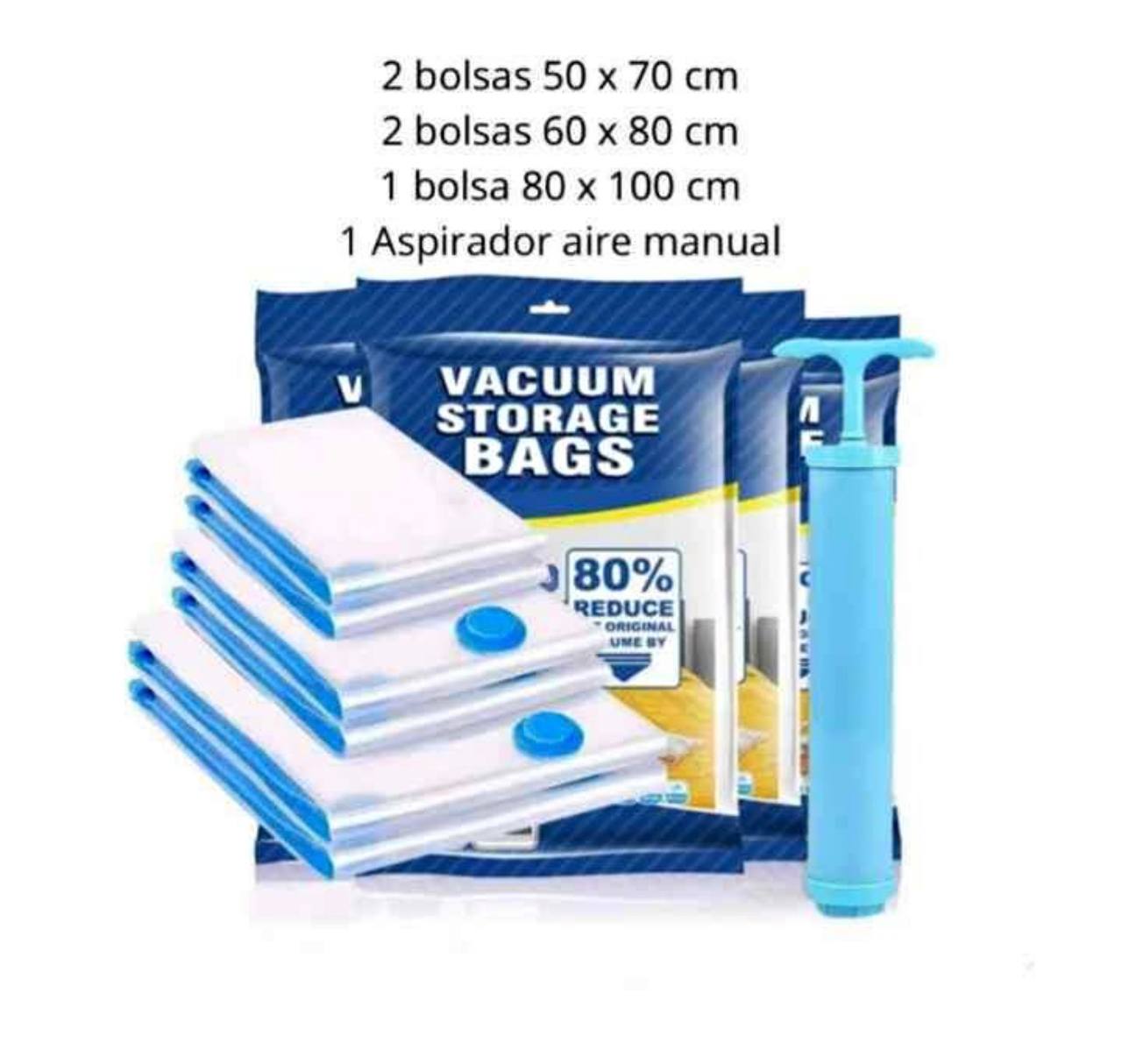 Pack de 5 Bolsas al Vacío SpaceBag Pro™ + Bomba de Regalo 🧳✨
