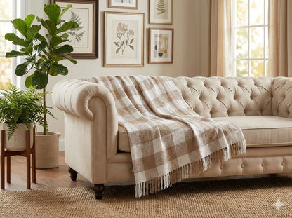 🛋️Manta Decorativa para Sofá 180x130cm 💎Calidad Artesanal✨