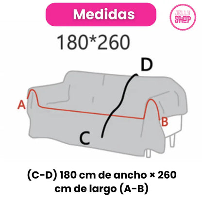 CatBlanky™ Cobertor para Sofá 180 x 260cm 💎Calidad Artesanal✨