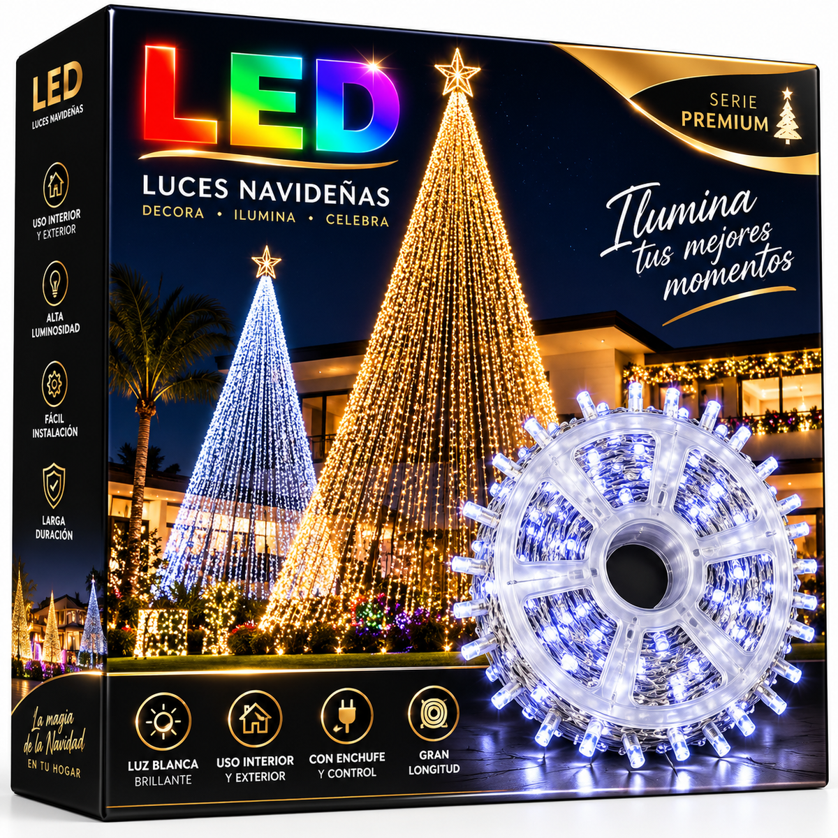 ✨ DiamondGlow Lights® | Extensión LED Diamante 50 Metros®