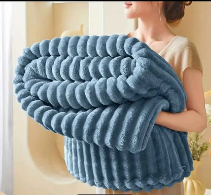Comfy® Cobija Piel de Durazno Acanalada Importada 🇺🇸