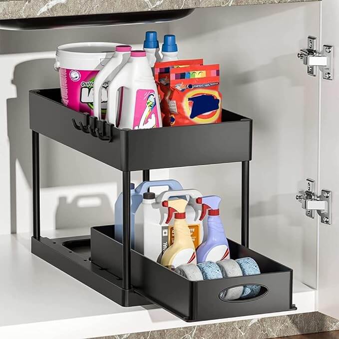 Organizador 2 Niveles con Bandeja Deslizable - Importado  🇺🇸