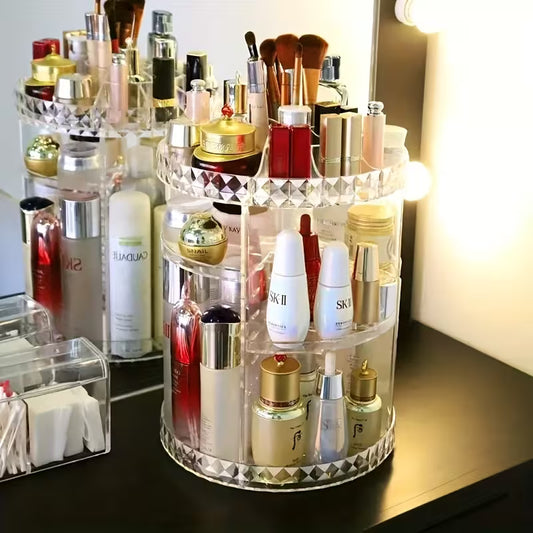 GlowSpin® – Organizador de Maquillaje Giratorio 360°
