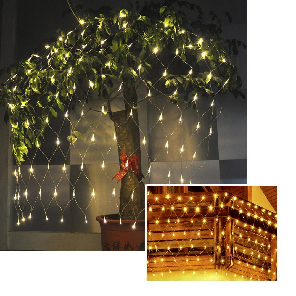 ✨ Malla LED Decorativa BrightNet® 1.50 m por 1.50 m — 120 Luces