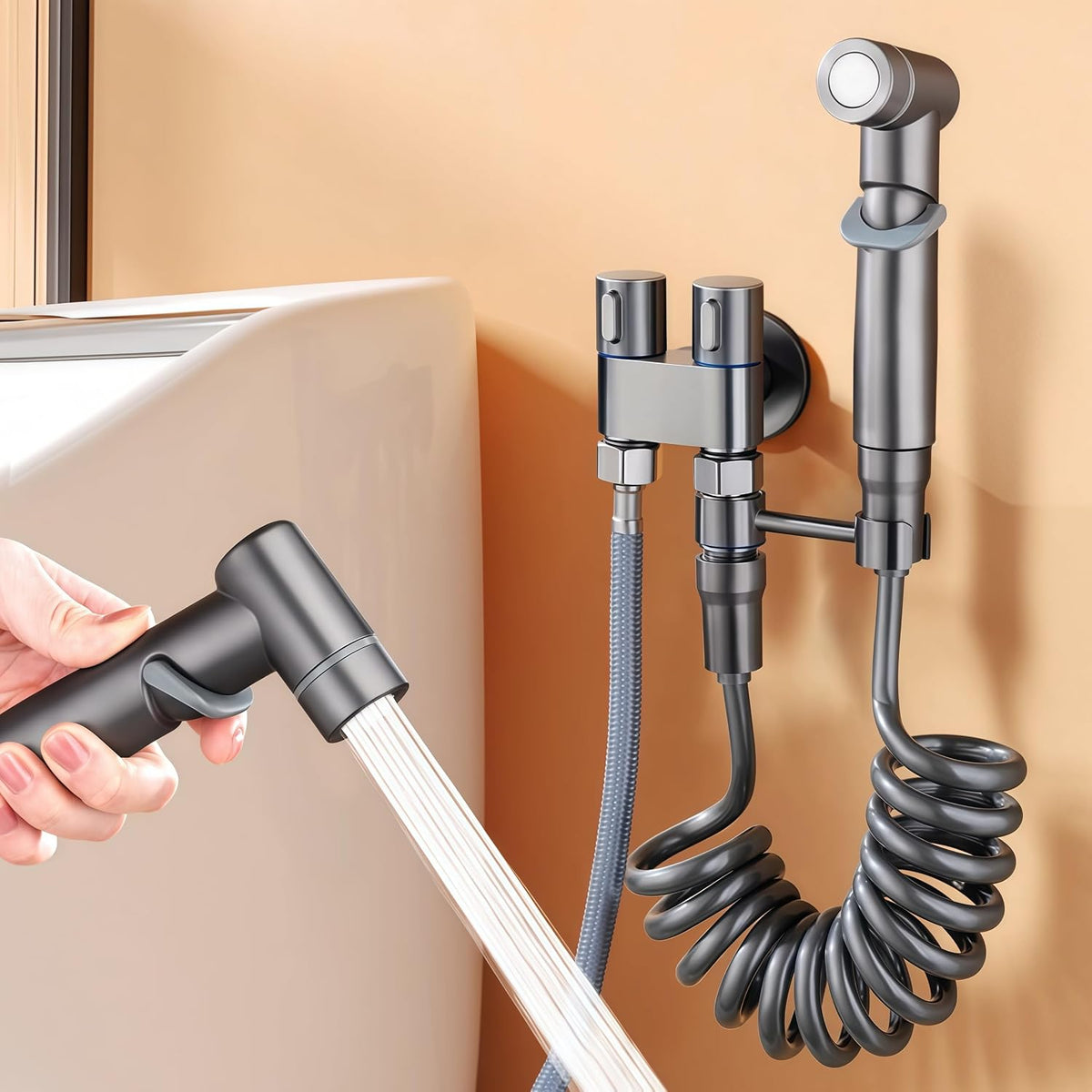 🚿 AquaClean Pro® | Grifo Bidet Metálico de Acero Inoxidable