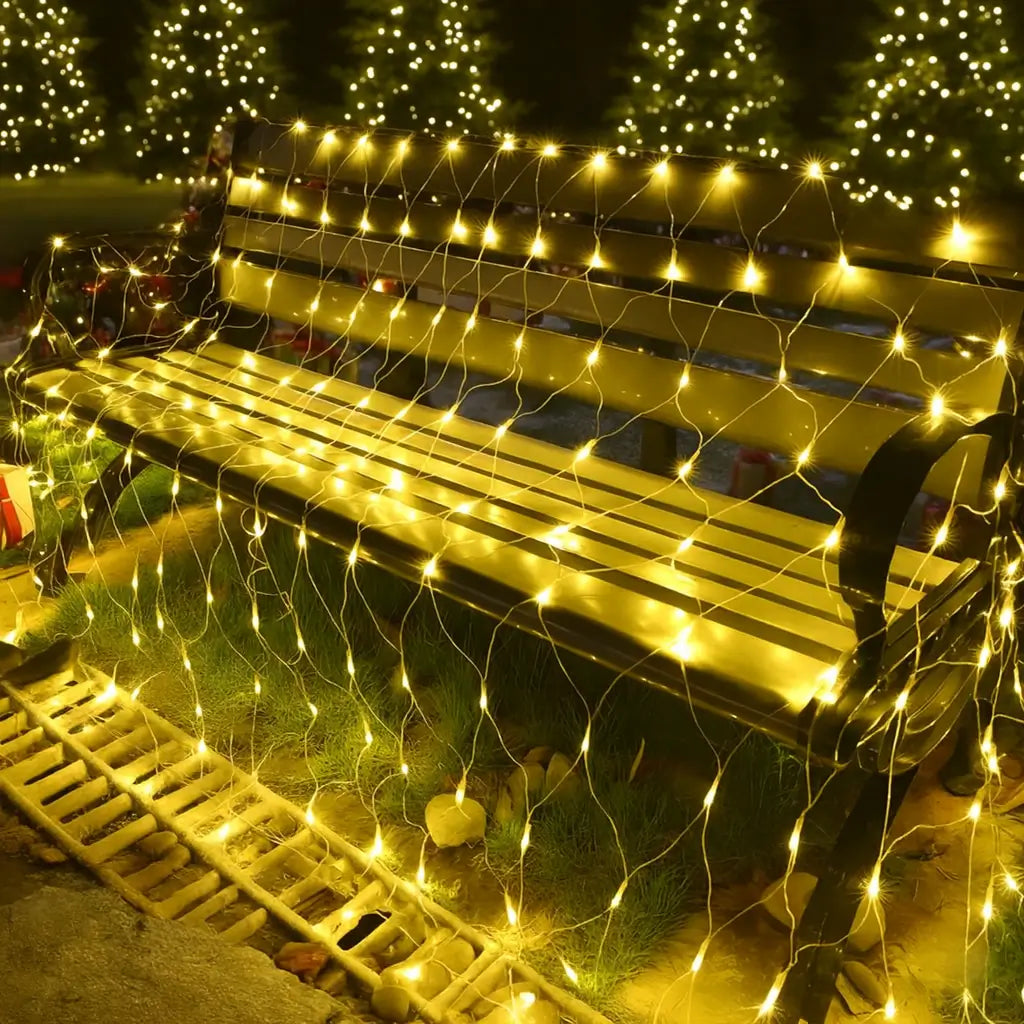 ✨ Malla LED Decorativa BrightNet® 1.50 m por 1.50 m — 120 Luces
