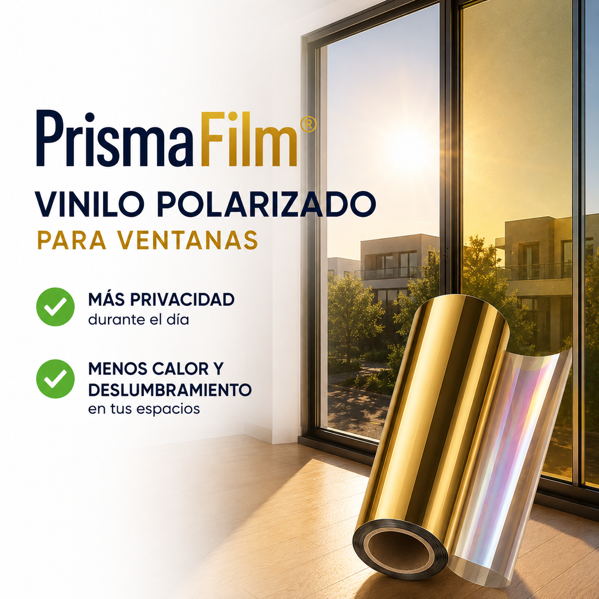 🌈 PrismaFilm® — Vinilo Polarizado para Ventanas