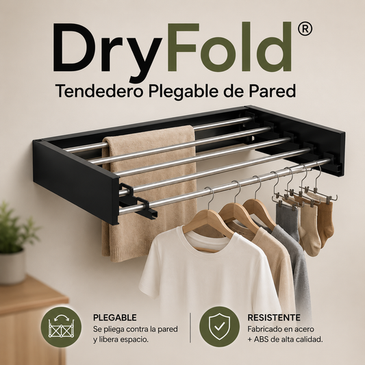 ✨ DryFold® — Tendedero Plegable de Pared