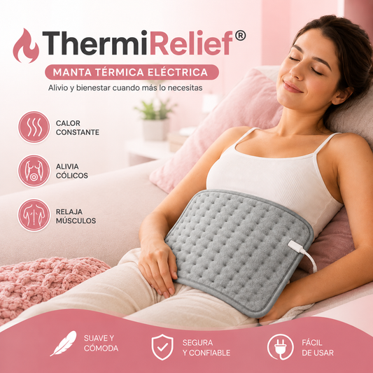 🔥 ThermiRelief® | Manta Térmica Eléctrica para Cólicos y Dolores Musculares