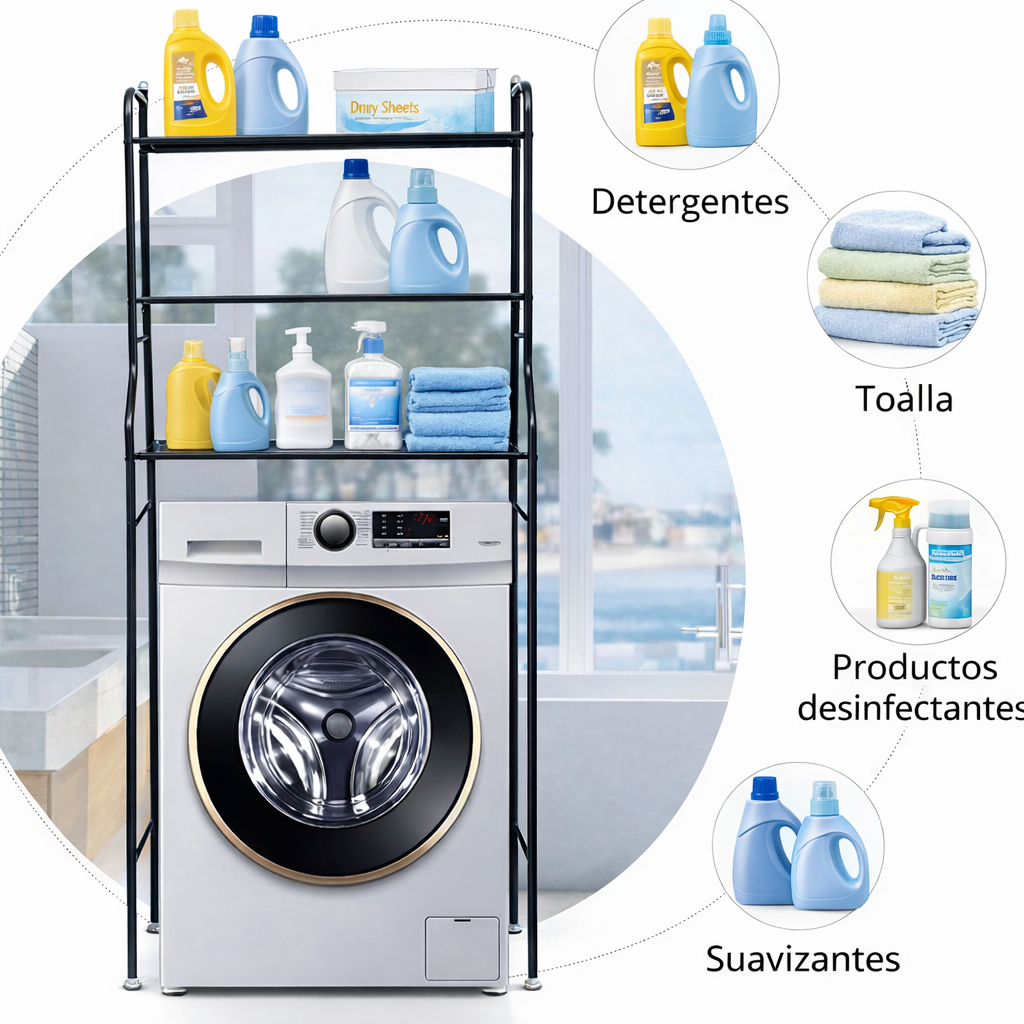 🧺 WashSpace Pro® – Estante Organizador Lavadora