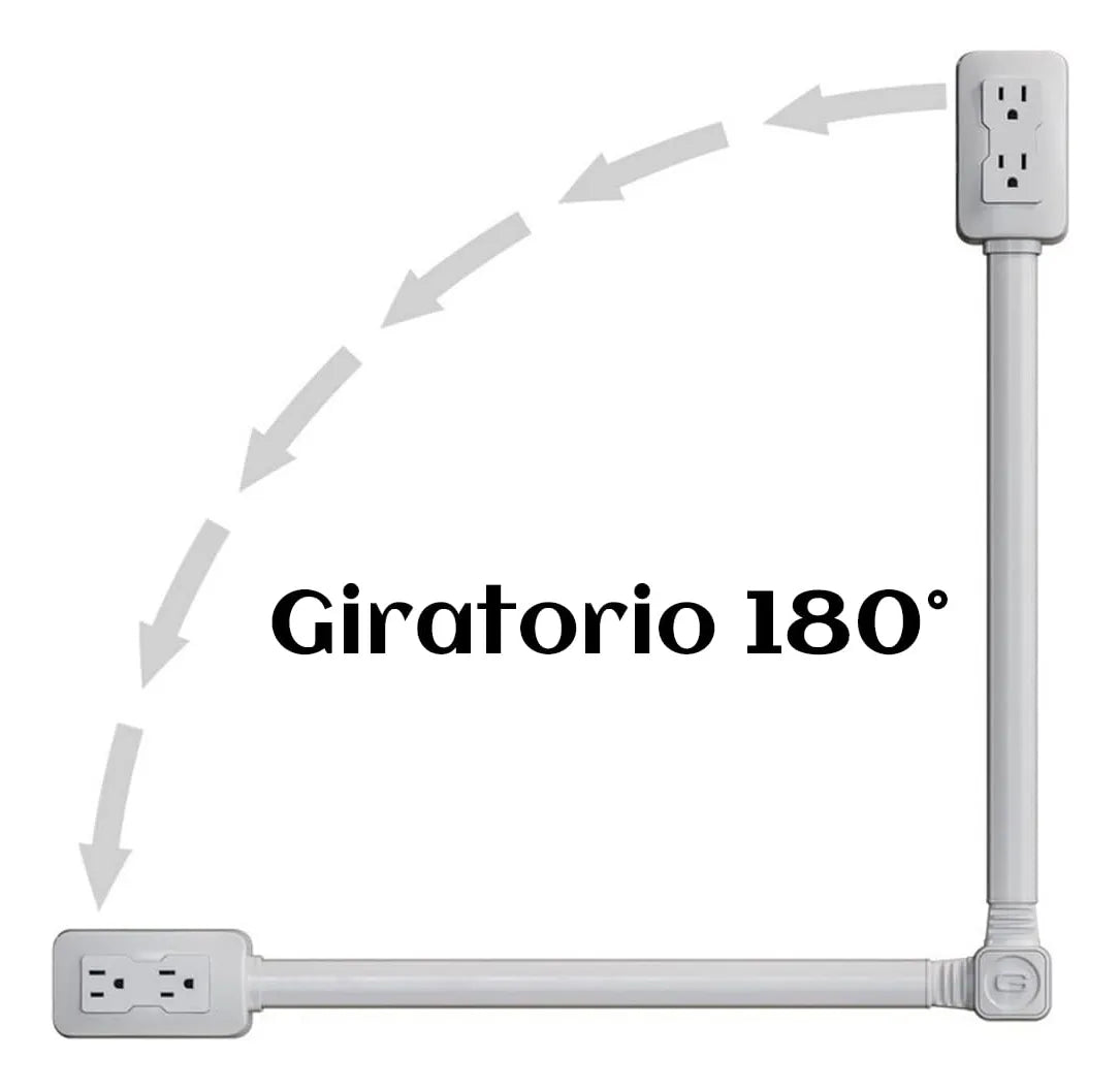 ⚡ Extensión 360 – Enchufe con USB y Base Giratoria