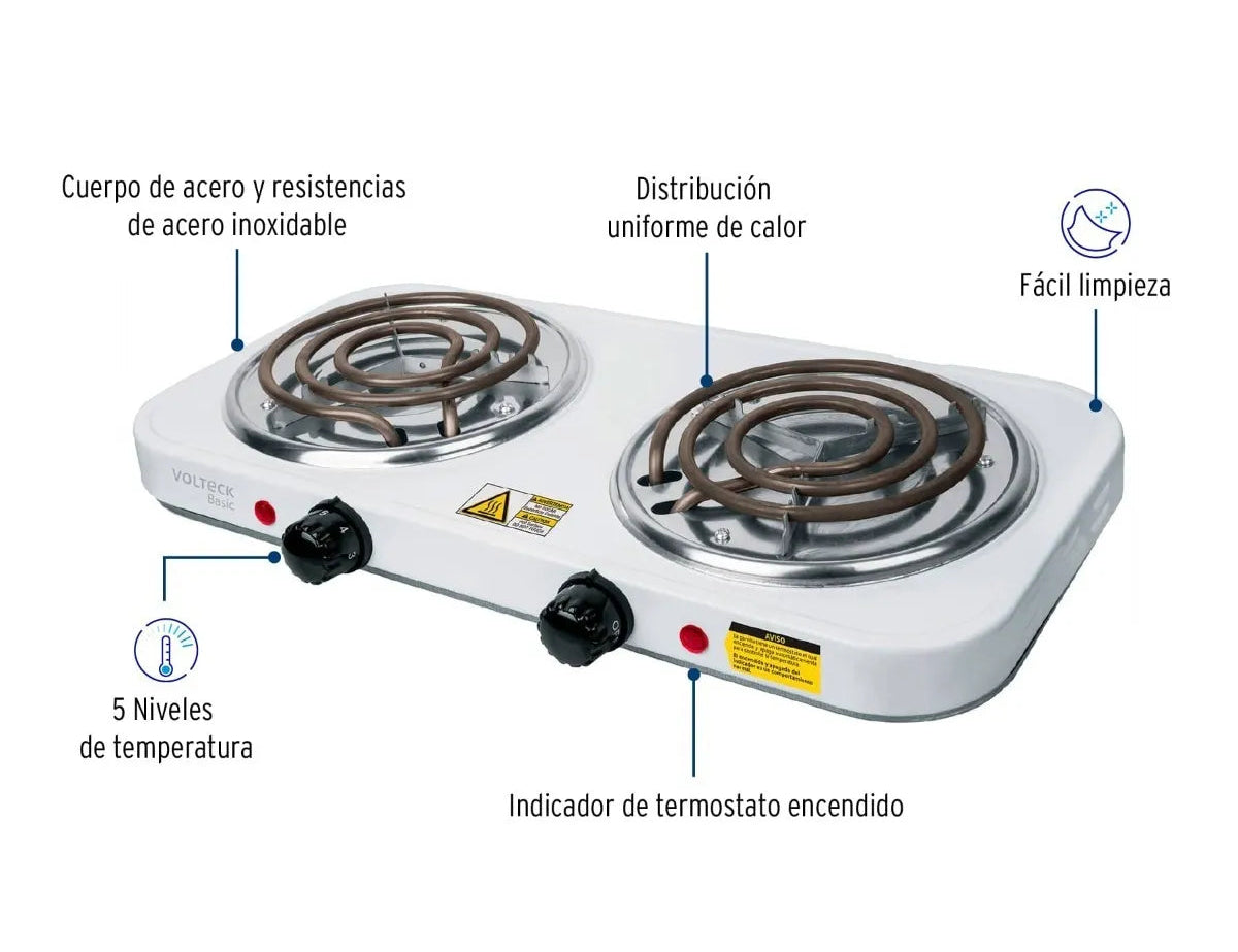⚡HotPlate™ Estufa Eléctrica Doble 2000W🔥