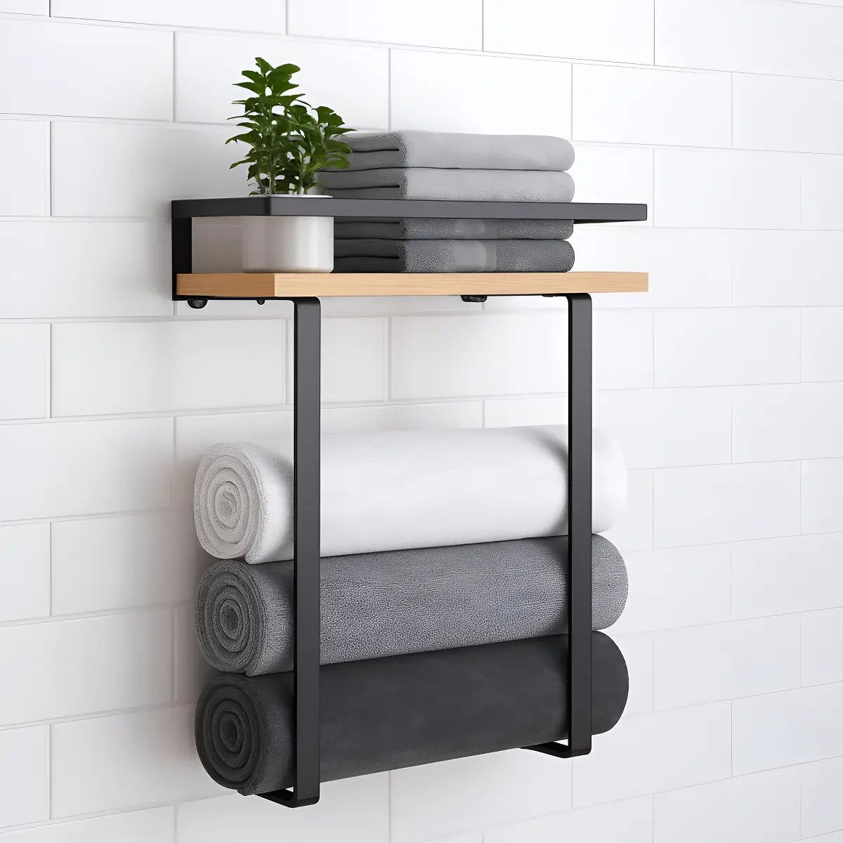 AuraRack™ – Organizador de Toallas que Decora tu Baño 🛁✨