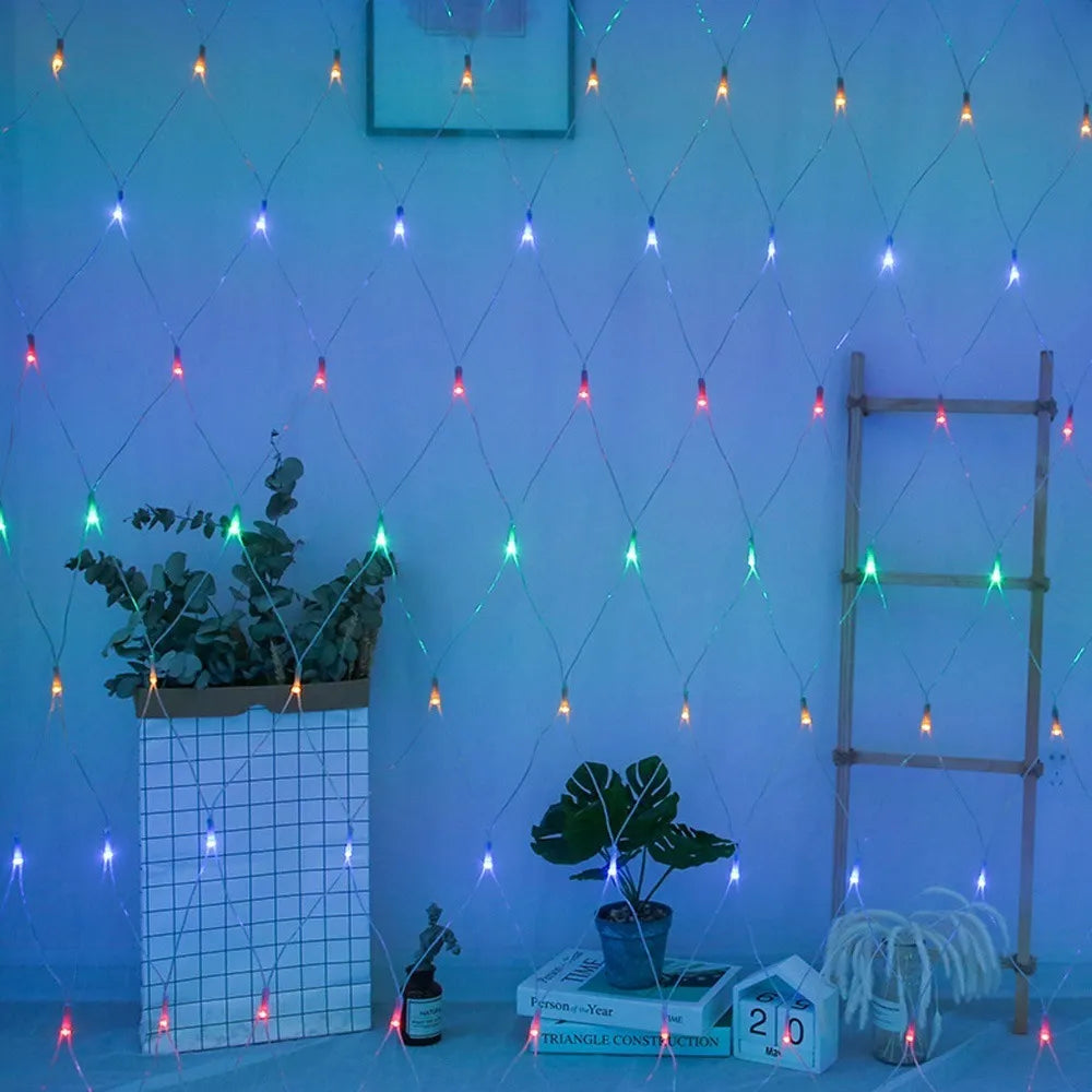 ✨ Malla LED Decorativa BrightNet® 1.50 m por 1.50 m — 120 Luces