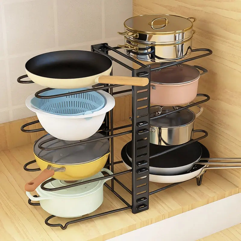 RackMaster Ollas® | Organizador Ajustable para Ollas y Tapas