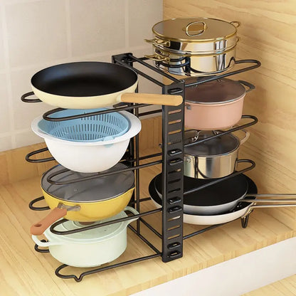 RackMaster Ollas® | Organizador Ajustable para Ollas y Tapas