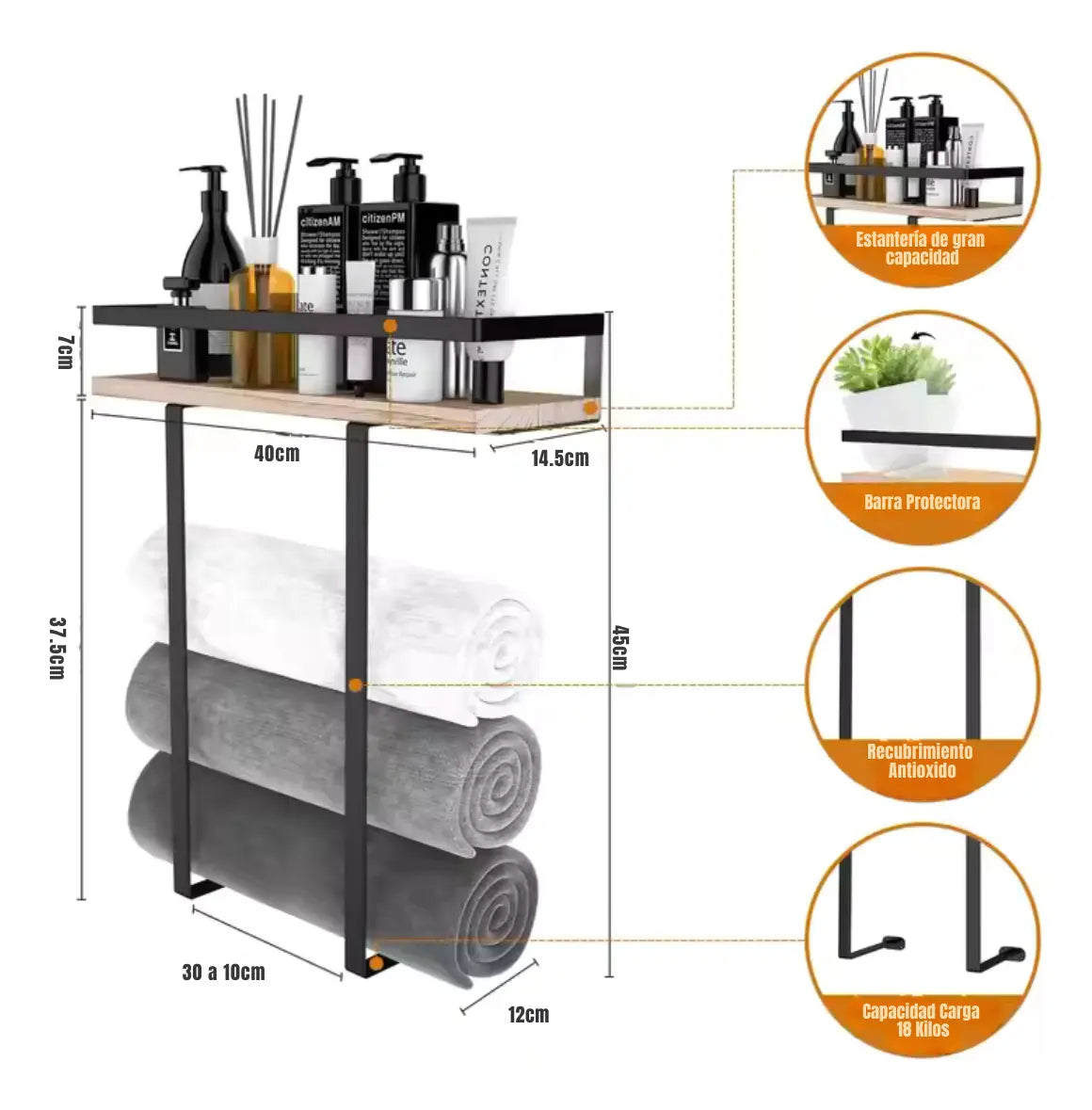 AuraRack™ – Organizador de Toallas que Decora tu Baño 🛁✨