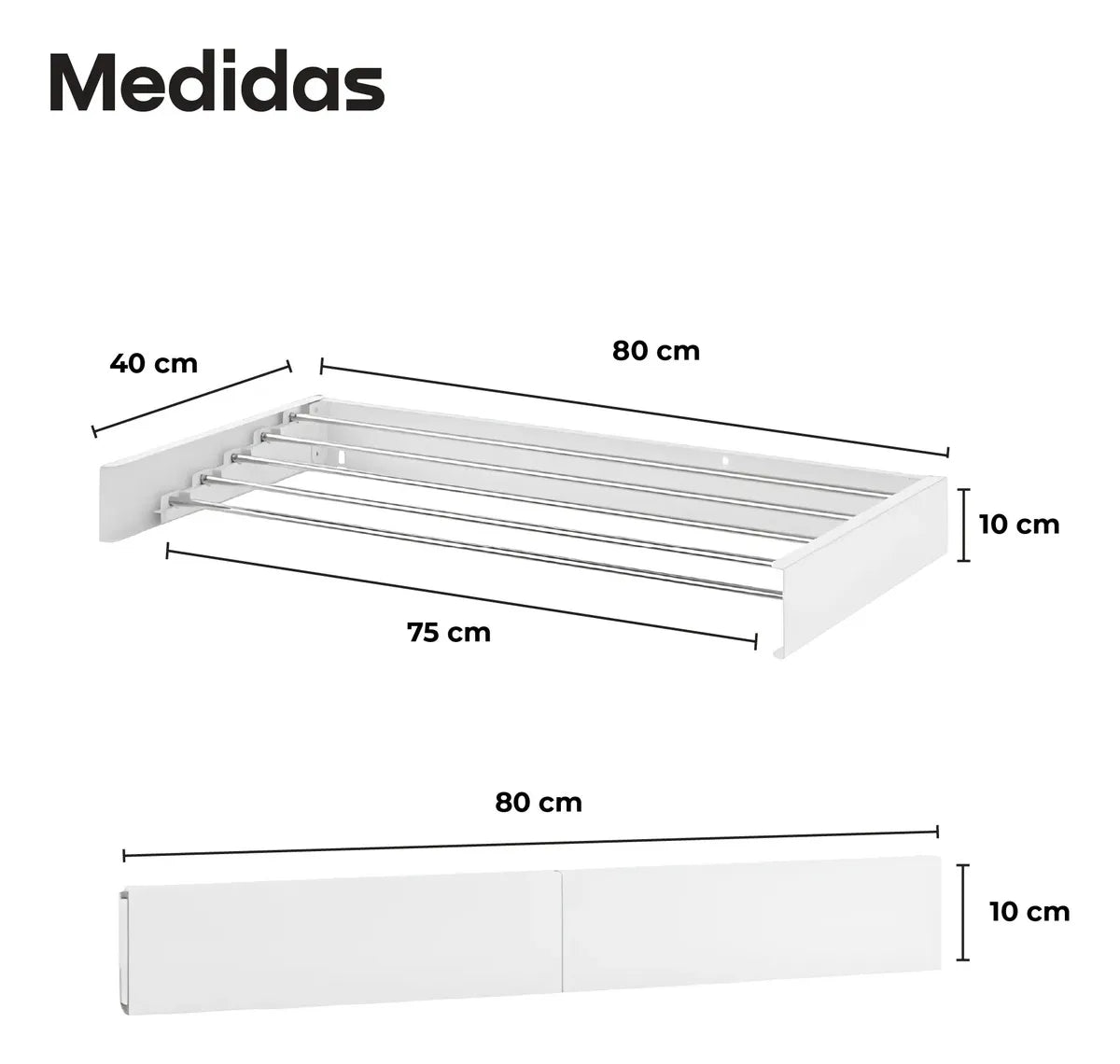 ✨ DryFold® — Tendedero Plegable de Pared
