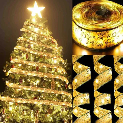 LUMINOVA® Cinta LED Navideña Dorada ✨500CM