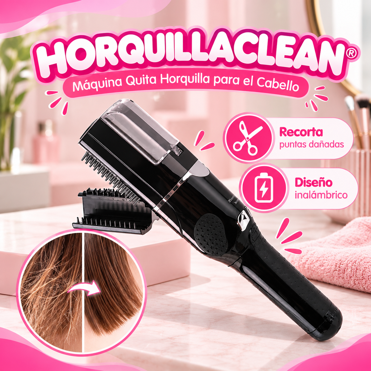 HORQUILLACLEAN® | Máquina Quita Horquilla para el Cabello.