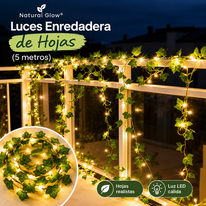 🌿 Natural Glow® Luces Enredadera de Hojas (5 metros)