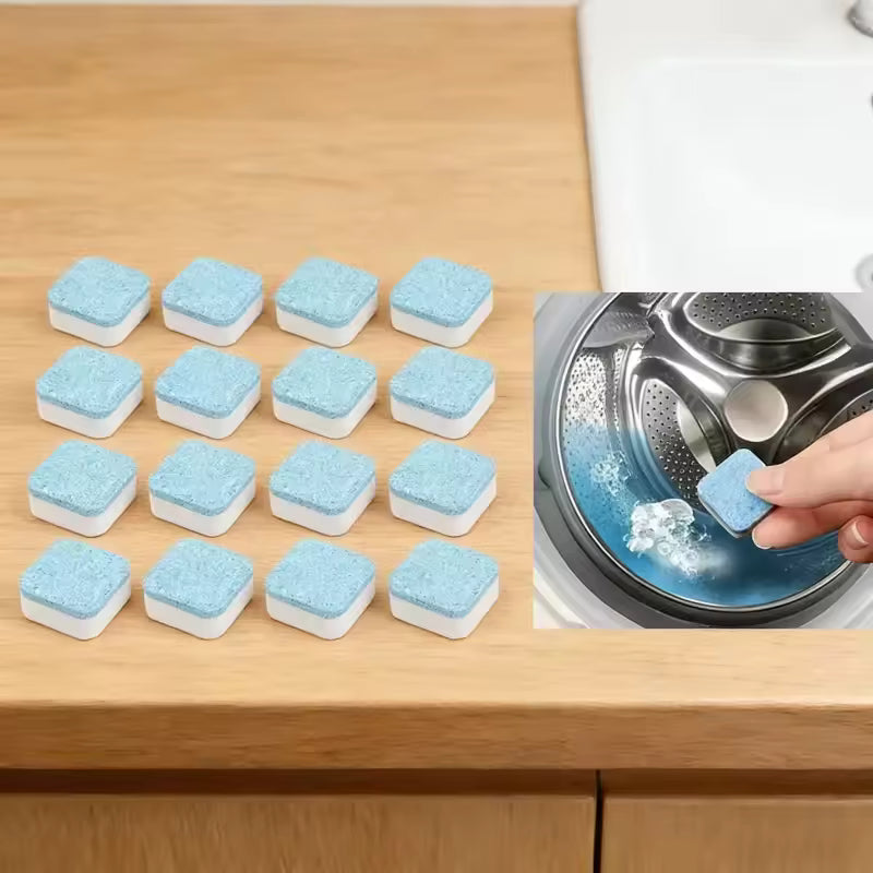 🧺 CleanWash® Pastillas Limpiadoras para Lavadora | Pack Doble: 2 Cajas (12 Pastillas c/u)