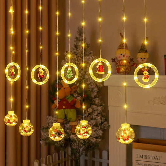 Luces Navideñas🎅🏻 Encantadas con 3m de largo y figuras en 3D – ¡Precio especial hoy - Pre-temporada! 🎄