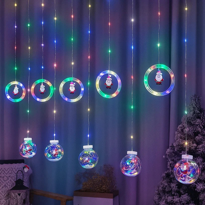 Luces Navideñas🎅🏻 Encantadas con 3m de largo y figuras en 3D – ¡Precio especial hoy - Pre-temporada! 🎄