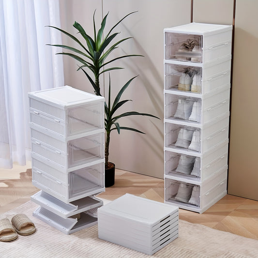 StepRack™ – Organizador Vertical Plegable de Zapatos (6 Niveles)