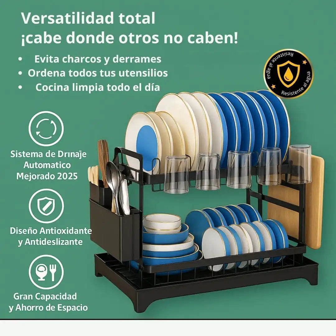 🔥NUEVO Escurridor de 2 Niveles + Cubiertera🎁– Importado 🇺🇸