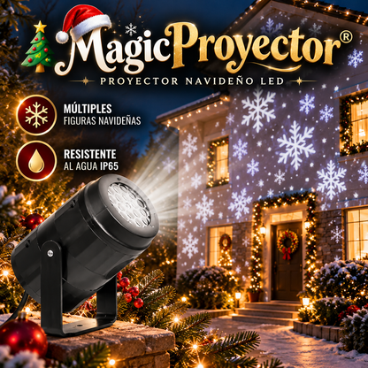 🎄 MagicProyector® | Proyector Navideño LED COPOS DE NIEVE